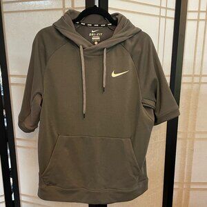 Nike Dri-FIT Gray Short-Sleeve Hoodie